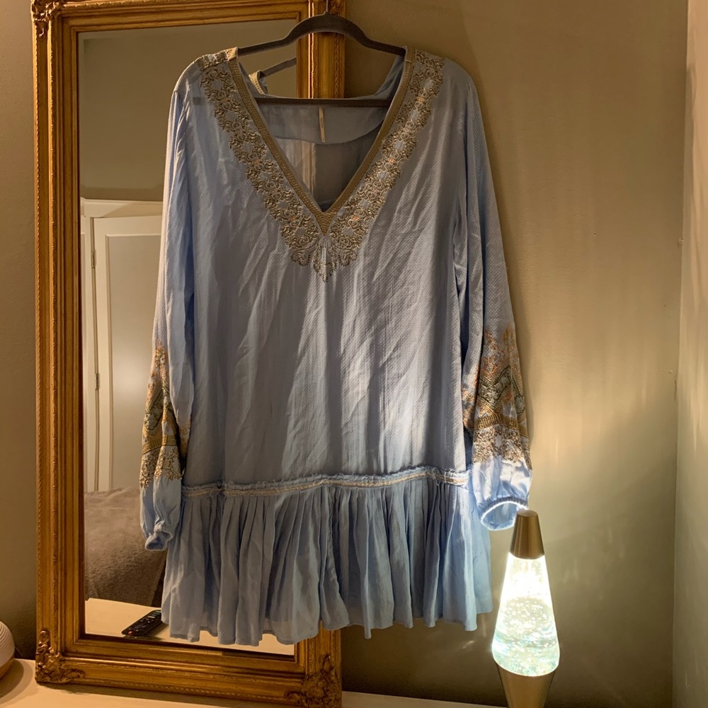 Free People “Wild One” Embroidered Dress, NWT, S
